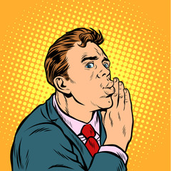 The man whispers in secret