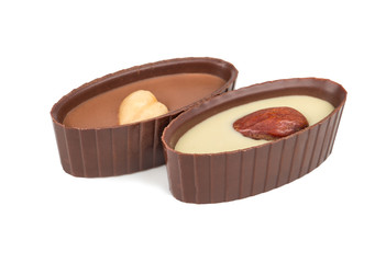 Chocolate candy with nuts