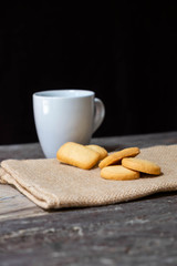 Butter cookies on the Wooden Background
