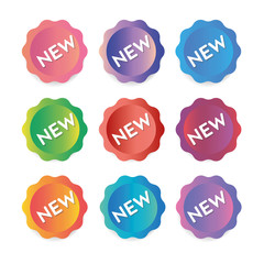 Round stickers banners campaign collection