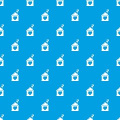 Naklejka premium Mother house pattern vector seamless blue