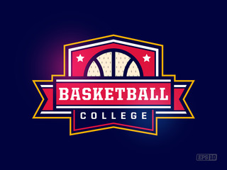Modern professional basketball logo for sport team