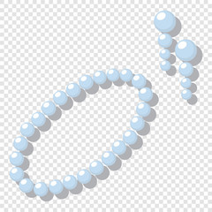 Jewelry accessories: necklaces and earrings. Vector cartoon illustration isolated on a transparent background.