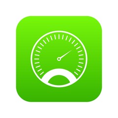 Speedometer icon digital green