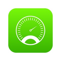 Speedometer icon digital green