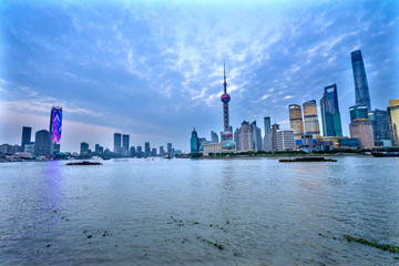 Huangpu River Harborl TV Tower Pudong Shanghai China