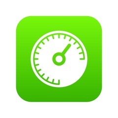 Speedometer icon digital green