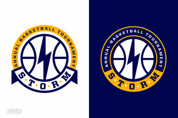 Modern professional basketball logo set for sport team