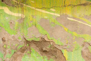 colors on the wall / background.