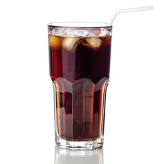 Glass black carbonated water
