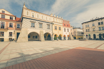 Fototapeta na wymiar Tarnow, view of the historical architecture of the old square