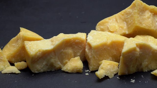 pieces of parmesan or parmigiano cheese