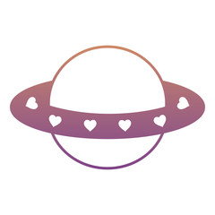ufo icon over white background, vector illustration