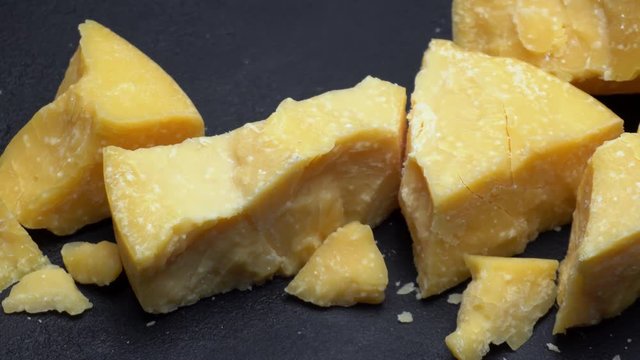 pieces of parmesan or parmigiano cheese