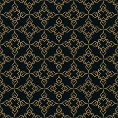 Seamless pattern. Graphic lines ornament. Floral stylish backgro
