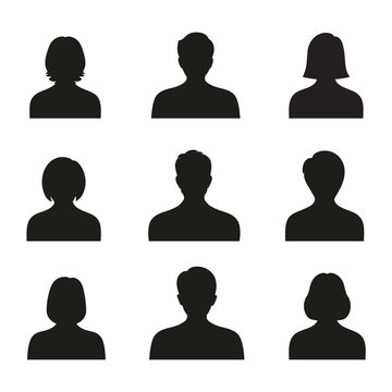 illustration Men and women avatar profile picture set