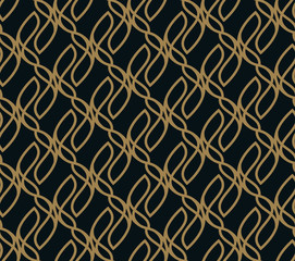 Seamless pattern. Graphic lines ornament. Floral stylish background.