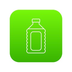 Plastic soap bottle icon green vector
