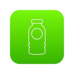 Cosmetic bottle icon green vector