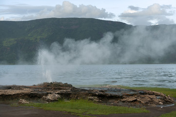Fototapeta na wymiar Thermal spring at lake Bogoria, Kenya