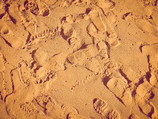 Footprints on a beach