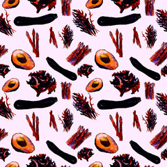 Vegetables Seamless Pattern. Repeatable Pattern with Healthy Food. 