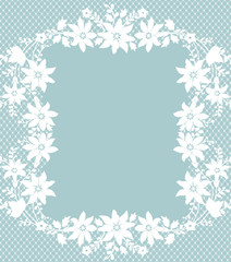 lace floral frame