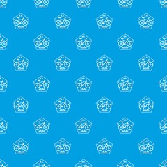 SV bike style pattern vector seamless blue