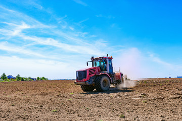 Fototapeta premium Agriculture plows soil.