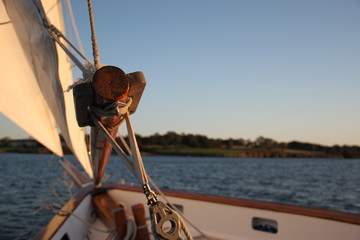 Segelschiff Takelage Sonnenuntergang