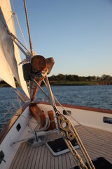 Segelschiff Takelage Sonnenuntergang