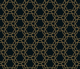 Seamless pattern. Graphic lines ornament. Floral stylish backgro