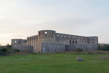 Ruin of the Borgholm castle, built around year 1100 used for defence of the Baltic sea.