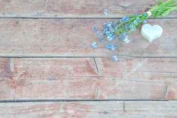 Grußkarte Nostalgie vintage vergissmeinnicht