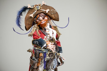 Porcelain clay young redhead pirate beard vintage