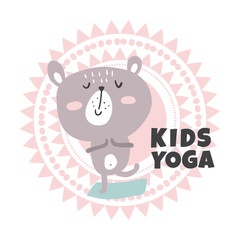 Obraz na płótnie Canvas kids yoga