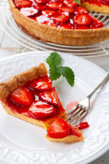 Home made delicious strawberry tart