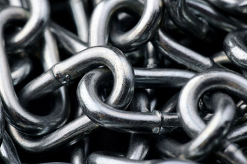 Metal chain links. Chain abstract background