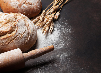 Various crusty bread