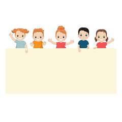 Group of happy children