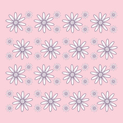 background of beautiful flowers pattern, colorful design. vector illustration