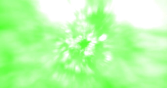 flight flying over white clouds with hyper speed on chroma key green screen background, seamless loop ready animation