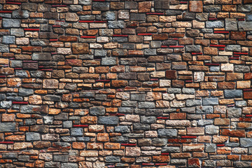 Old brick wall texture in a background