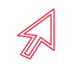 red arrow icon. vector illustration