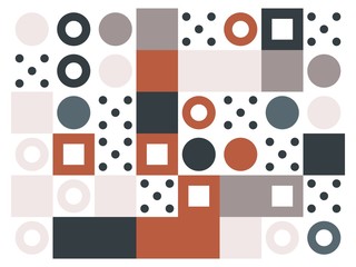 Colored abstract geometric flat pattern background