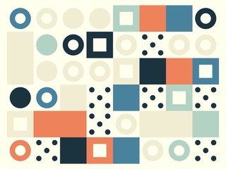 Colored abstract geometric flat pattern background