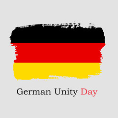 Fototapeta premium Vector Illustration. Hand draw Germany flag. National Germany banner for design. Germany Unity Day