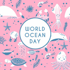 World ocean day. Element of image furnished by NASA