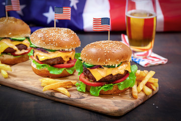 American Burger for 4th of July