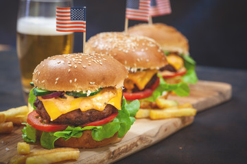 American Burger for 4th of July